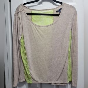 American Eagle Lace Panel Long Sleeve Top | Size Medium